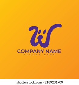 Diseño de ilustración vectorial del logotipo de la letra del perro