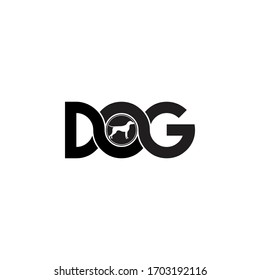 dog letter original monogram logo design