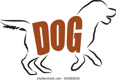 DOG LETTERING ILLUSTRATION