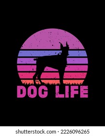 DOG LIFE VECTOR T SHIRT DESIGN