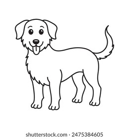 Dog line art for baby