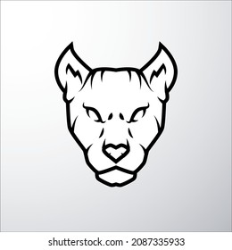 Dog Line Art Icon Vector