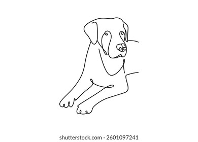 Dog line art illustration vector illustration , dog custom line art for print