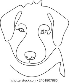 Dog line art illustration, Victor file, EPS 10 ....