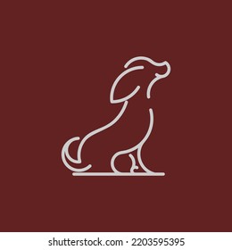 Dog Line Art Logo Design