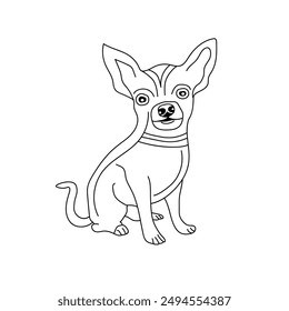 dog line art vector coloring book