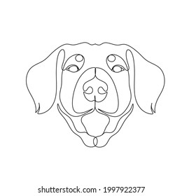 Dog Line Art Vector Drawing Stock Vector (Royalty Free) 1997922377 ...