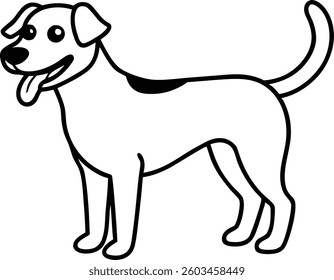 dog line art vector icon