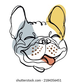 Dog line art. Vector illustration in line art style.