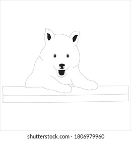 dog line art vector illustrations for coloring page