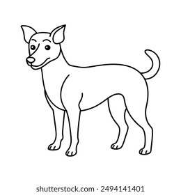 Dog line art vector style 