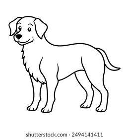 Dog line art vector style 