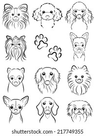 Dog Line Drawing Stock Vector (Royalty Free) 217749355 | Shutterstock