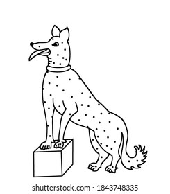 Dog line drawing image stock vector