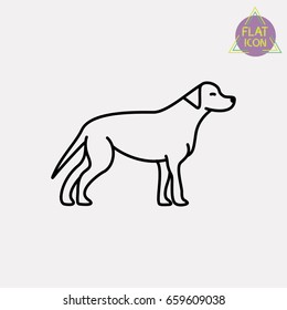 dog line icon