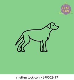 dog line icon