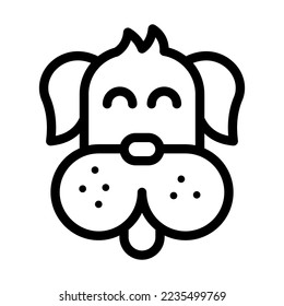 dog line icon illustration vector graphic