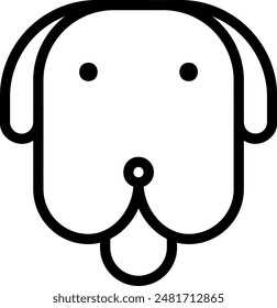 Vector de ilustración de ícono de línea de perro