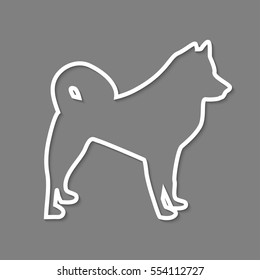 dog  line icon vector