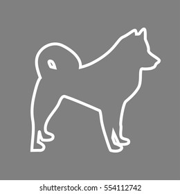 dog  line icon vector