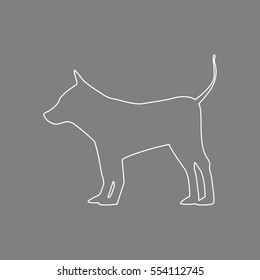 dog  line icon vector