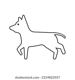 Dog line icon vector illustration symbol design