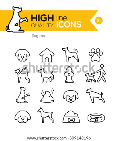 Dog Line Icons Series