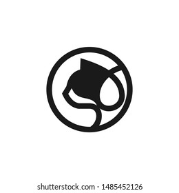 Dog line logo vector icon