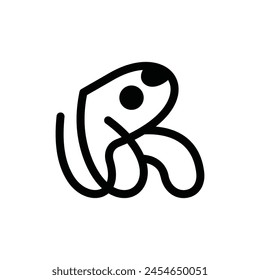 Dog Line Simple logo, logo design for pet shop, hotel, veterinarian