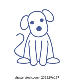 Dog. Line symbol. Vector illustration.