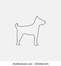 dog line vector icon