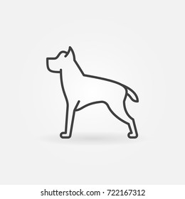 Dog line vector minimal concept icon or symbol