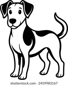 Dog liner art design ,graphic resource