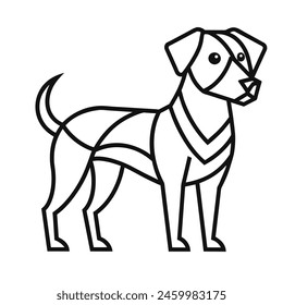 Dog liner art design ,graphic resource