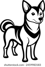 Dog liner art design ,graphic resource