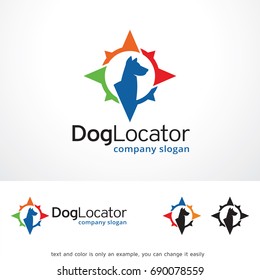 Dog Locator Logo Template Design Vector, Emblem, Design Concept, Creative Symbol, Icon