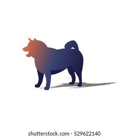 dog logo abstract design for pet shop, vector