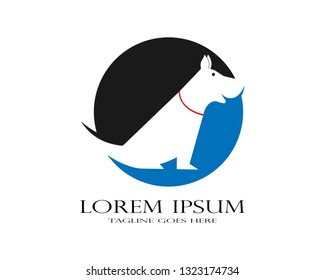 Dog logo abstract design template. - Vector