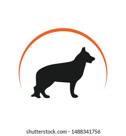 Dog logo abstract design template