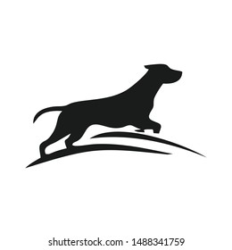 Dog logo abstract design template
