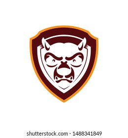 Dog logo abstract design template