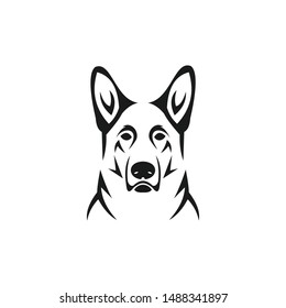Dog logo abstract design template