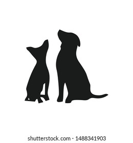 Dog logo abstract design template