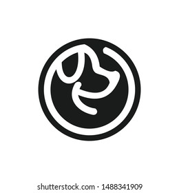 Dog logo abstract design template