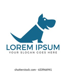 Dog logo abstract design template.