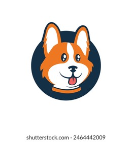 Dog logo abstract symbol vector