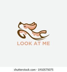 Dog logo animal design vector 