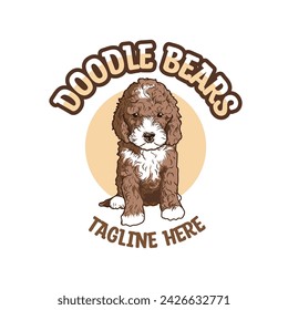Dog logo animal pet vector
