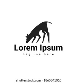 DOG LOGO ANIMAL WITH SIMPLE AND MINIMALIST STYLE FOR BRAND AND ILLUSTRATION
