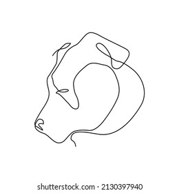 dog logo black line style outline icon designs vector illustration art monoline simple